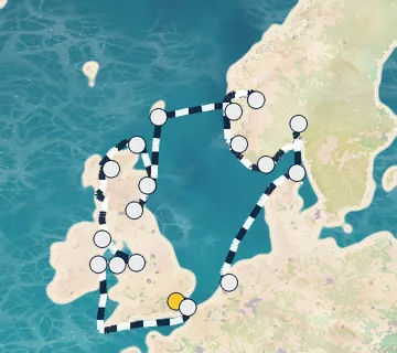 21 Night Tilbury to Amsterdam cruise