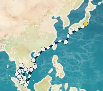 28 Night Tokyo to Singapore cruise