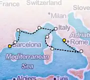 8 Night Barcelona to Rome cruise