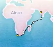 20 Night Bombay to Cape Town cruise