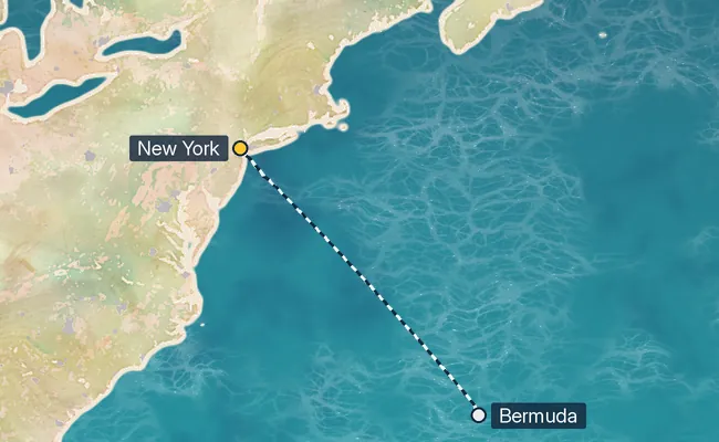 5 Night Round Trip East Coast Cruise from New York route map