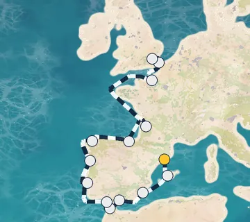 18 Night Barcelona to Tilbury cruise