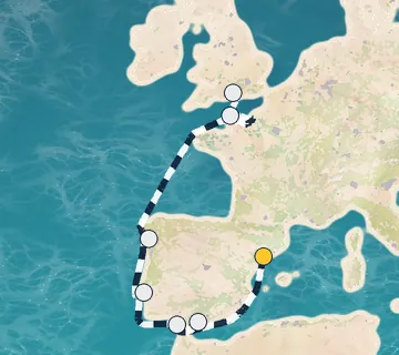 9 Night Tarragona to London cruise
