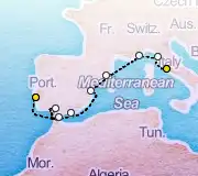 9 Night Rome to Lisbon cruise
