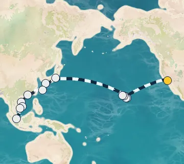 33 Night Los Angeles to Singapore cruise