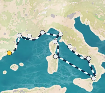 10 Night Barcelona to Rome cruise