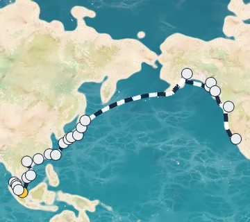 45 Night Singapore to Los Angeles cruise