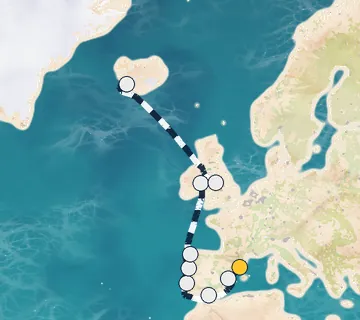 14 Night Barcelona to Reykjavik cruise