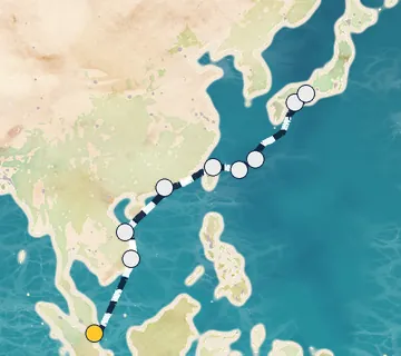 15 Night Singapore to Kobe cruise