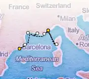 7 Night Barcelona to Nice cruise