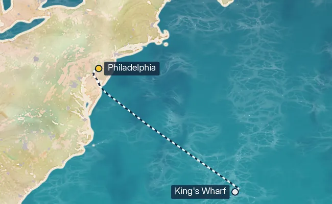 7 Night Bermuda Cruise route map