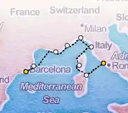 9 Night Barcelona to Rome cruise