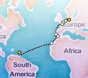 18 Night Hamburg to Pointe-a-Pitre cruise
