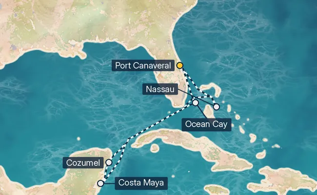 7 Night Caribbean & Antilles Cruise route map