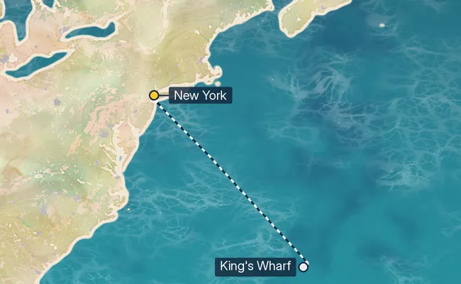 5 Night Bermuda & New York Cruise route map