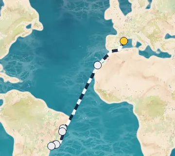15 Night Barcelona to Sao Paolo cruise