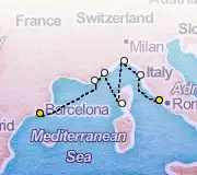 7 Night Barcelona to Rome cruise