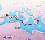 7 Night Athens to Barcelona cruise