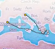 10 Night Ravenna to Barcelona cruise