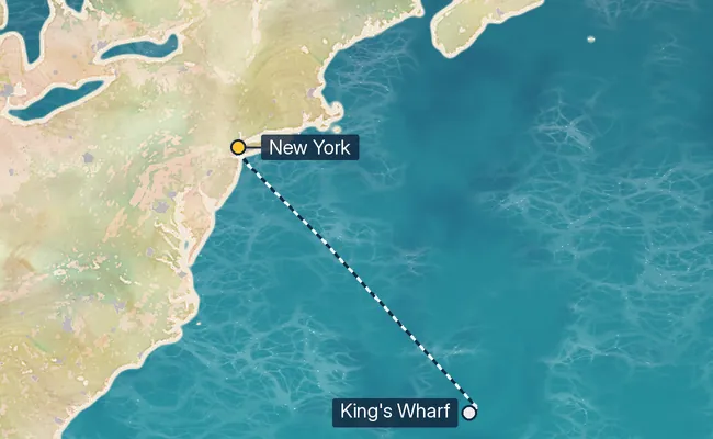 6 Night Bermuda Cruise route map