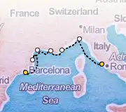 7 Night Rome to Barcelona cruise