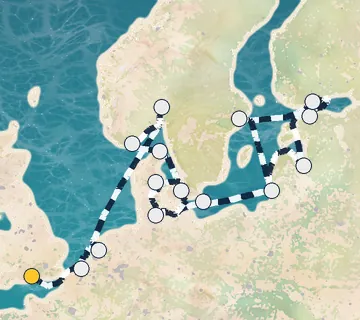21 Night London to Copenhagen cruise