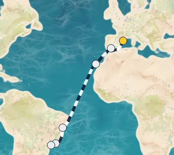 14 Night Barcelona to Sao Paolo cruise