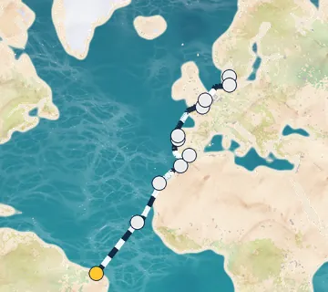 20 Night Fortaleza to Kiel cruise