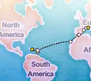 20 Night Santo Domingo to Savona cruise