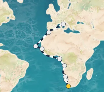 22 Night Cape Town to Rome cruise