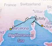 9 Night Barcelona to Rome cruise