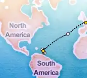 21 Night Paris to Pointe-a-Pitre cruise
