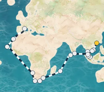 46 Night Hong Kong to Barcelona cruise