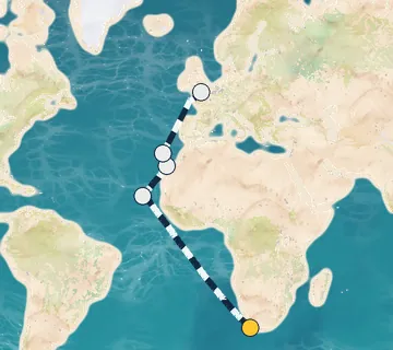 17 Night Cape Town to London cruise