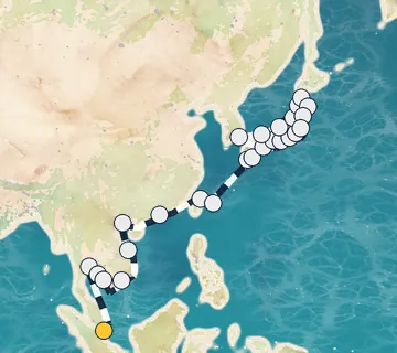 40 Night Singapore to Tokyo cruise