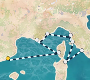 9 Night Barcelona to Rome cruise