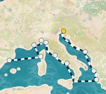 14 Night Monfalcone to Barcelona cruise
