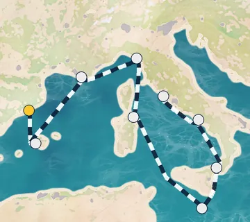 10 Night Barcelona to Rome cruise