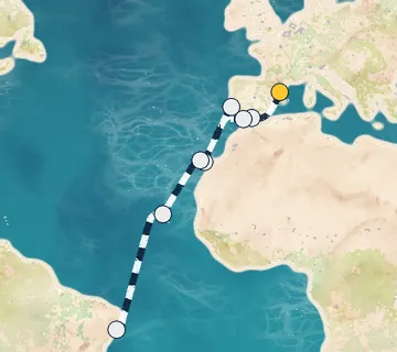 16 Night Barcelona to Maceió cruise