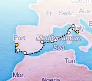 8 Night Lisbon to Rome cruise