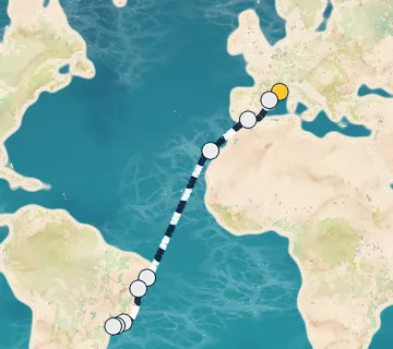 19 Night Marseille to Sao Paolo cruise