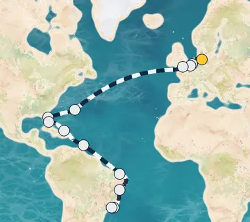 34 Night Hamburg to Rio de Janeiro cruise