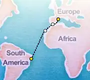 11 Night Maceió to Barcelona cruise