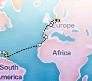 25 Night Hamburg to Fort-de-France cruise