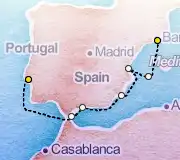 7 Night Barcelona to Lisbon cruise