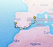 7 Night Barcelona to Lisbon cruise