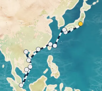 24 Night Tokyo to Singapore cruise