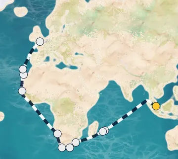 39 Night Singapore to London cruise