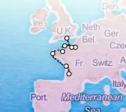 10 Night Portsmouth to Bordeaux cruise