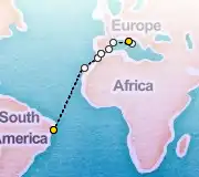 15 Night Maceió to Rome cruise